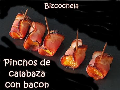 PINCHOS DE CALABAZA CON BACON PINCHOS DE CALABAZA CON BACON