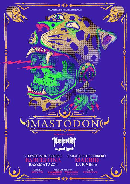 Conciertos de Mastodon en Razzmatazz y La Riviera en febrero de 2019