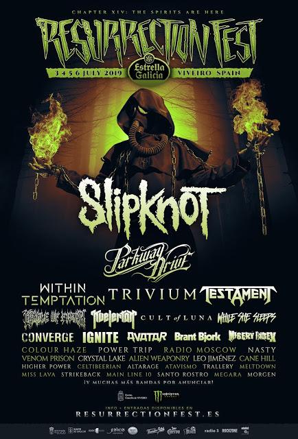 Slipknot serán cabeza de cartel en el Resurrection Fest 2019