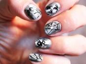 Uñas halloween telas araña paso