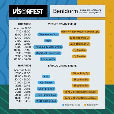 Horarios Visor Fest 2018