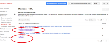 metadescripciones duplicadas Cómo solucionar los errores de rastreo en WordPress.com