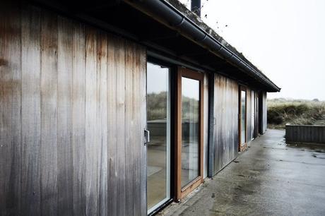 Casa danesa camuflada en la naturaleza