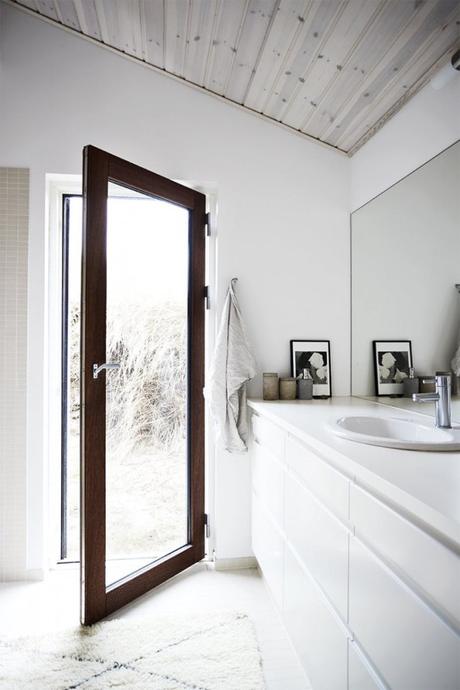 Casa danesa camuflada en la naturaleza