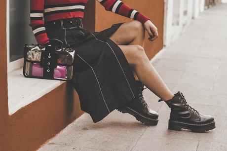 TENDENCIAS: BOTAS MILITARES DE PLATAFORMA + BOLSO DE VINILO