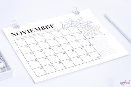 Freebie: Calendario Noviembre