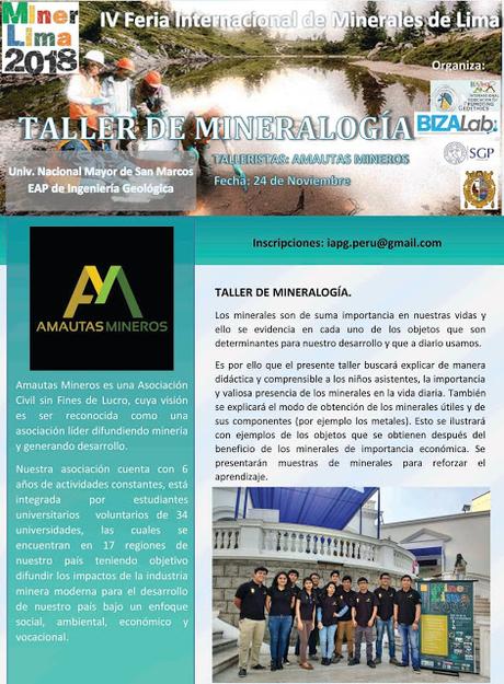 TALLER DE MINERALOGÍA A CARGO DE AMAUTAS MINEROS - 24 NOV. - EAP UNMSM