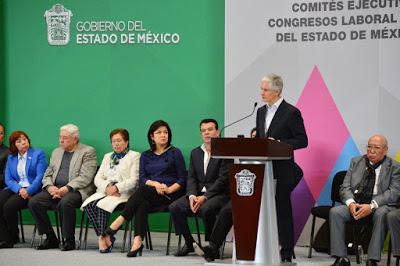 REFRENDA ALFREDO DEL MAZO SU COMPROMISO DE TRABAJAR EN UNIDAD CON EL SINDICALISMO MEXIQUENSE