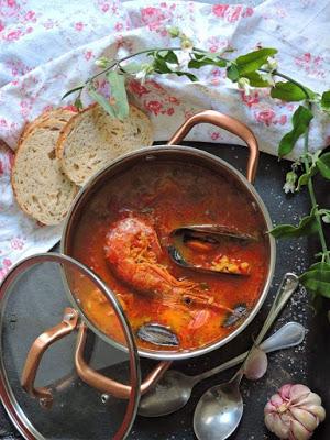 Arroz caldoso con gambones