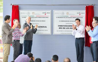 ENTREGAN ENRIQUE PEÑA Y ALFREDO DEL MAZO OBRAS QUE REDUCIRÁN INUNDACIONES, EN BENEFICIO DE CERCA DE 3.5 MILLONES DE PERSONAS