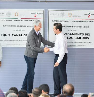 ENTREGAN ENRIQUE PEÑA Y ALFREDO DEL MAZO OBRAS QUE REDUCIRÁN INUNDACIONES, EN BENEFICIO DE CERCA DE 3.5 MILLONES DE PERSONAS