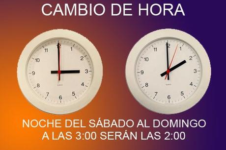 Ultimo cambio de hora; El próximo domingo a las 3:00 serán de nuevo las 2:00