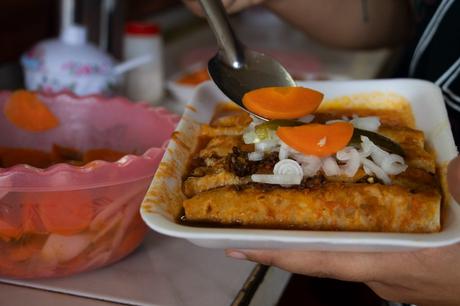 Tacos de chochinita pibil en Tampico