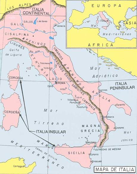 Mapa de la cultura romana