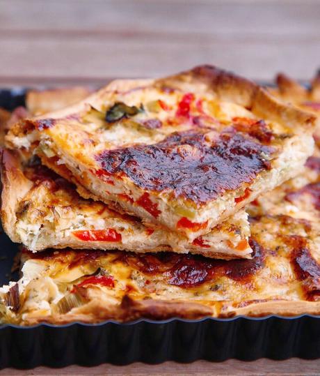 QUICHE DE VERDURAS CON CEBOLLA CARAMELIZADA QUICHE DE VERDURAS CON CEBOLLA CARAMELIZADA