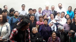 LA MIRADA TIERNA DEL SEÑOR DE LOS MILAGROS EN EL ENCUENTRO CON EL NUNCIO DEL PAPA EN EL PERÚ