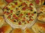 Flor queso camembert salchichas