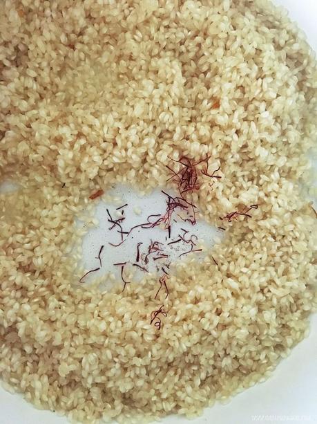 Risotto de calabaza, champiñones y azafrán Risotto de calabaza, champiñones y azafrán