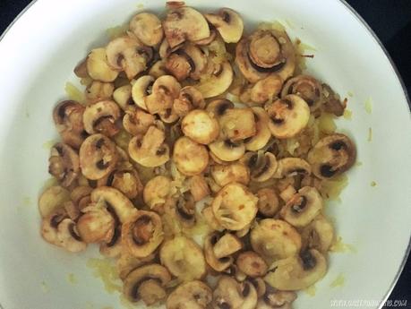 Risotto de calabaza, champiñones y azafrán