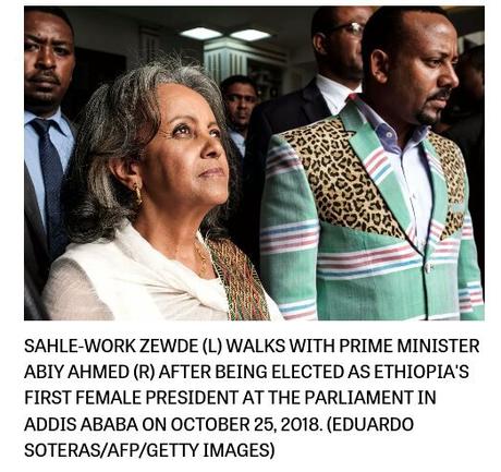 Alegría en Etiopía con la primera mujer presidenta. Haciendo historia