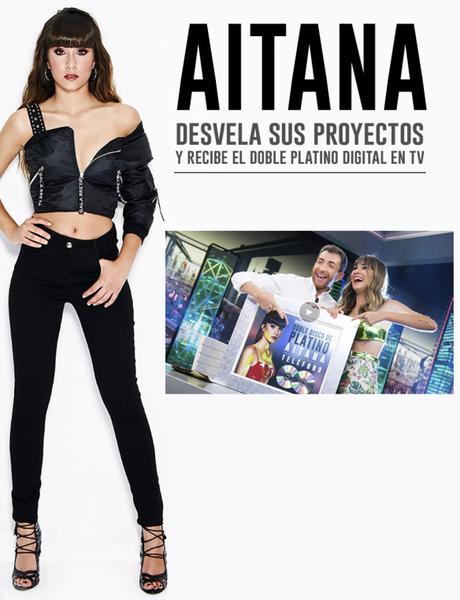 Aitana recibe el doble Platino Digital en TV y desvela sus nuevos proyectos discográficos