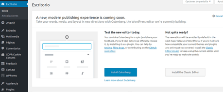 Gutenberg el nuevo editor de WordPress