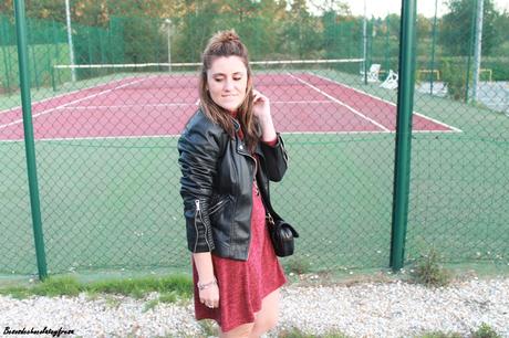 Burdeos + botín calcetín