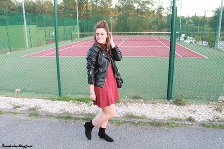 Burdeos + botín calcetín