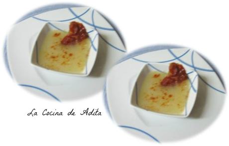 Sopas de jamón con tapioca, y crujiente Sopas de jamón con tapioca, y crujiente