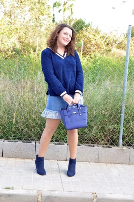 Falda denim asimétrica