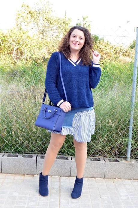 Falda denim asimétrica