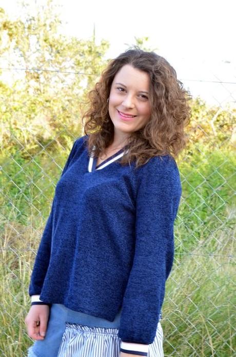 Falda denim asimétrica