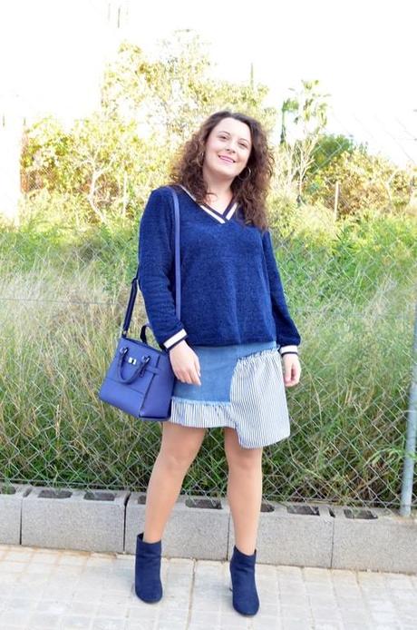 Falda denim asimétrica