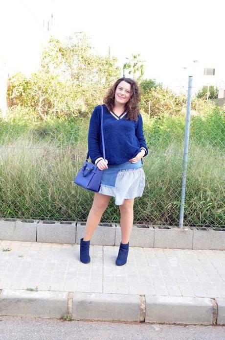 Falda denim asimétrica