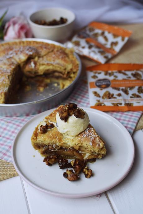 Tarta de Manzana con Nueces Caramelizadas (sin gluten)