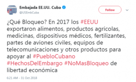 Embajada de Estados Unidos vuelve y arremete fuertemente en contra del gobierno cubano