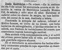 En 1906, Matanza de un cerdo para encubrir el asesinato de una anciana