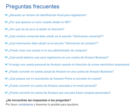  Preguntas Frecuentes Amazon Business