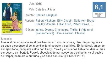 LA NOCHE DEL CAZADOR 1955 - V.O.S.E. - Castellano