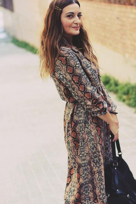 Vestido estampado pitón Vestido estampado pitón