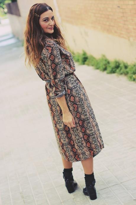 Vestido estampado pitón Vestido estampado pitón