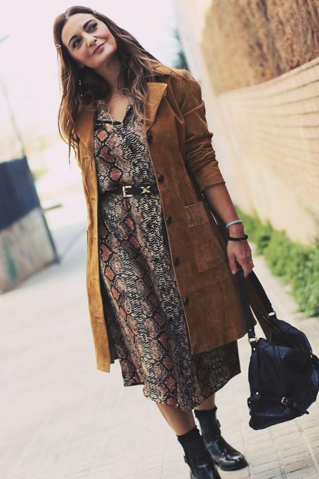 Vestido estampado pitón Vestido estampado pitón