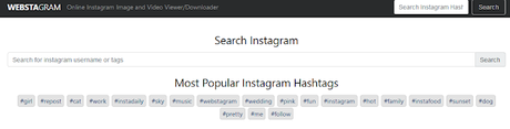 Hashtag: 2 buscadores (search) para Instagram