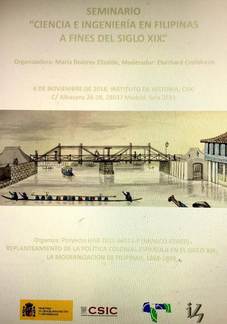 «Ciencia e Ingeniería en Filipinas a fines del siglo XIX » (conferencia)