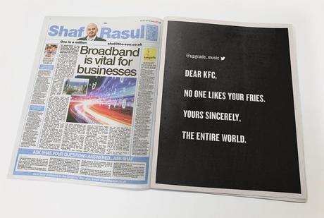 KFC utiliza el tweet de un consumidor enfadado como pieza principal de esta campaña