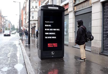 KFC utiliza el tweet de un consumidor enfadado como pieza principal de esta campaña