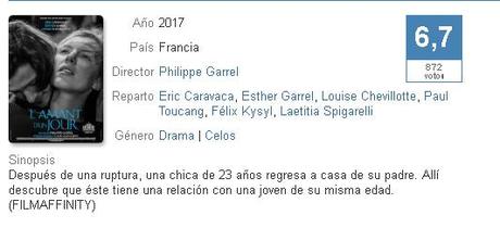 AMANTE POR UN DÍA - Philippe Garrel 2017  v.o.s.e.