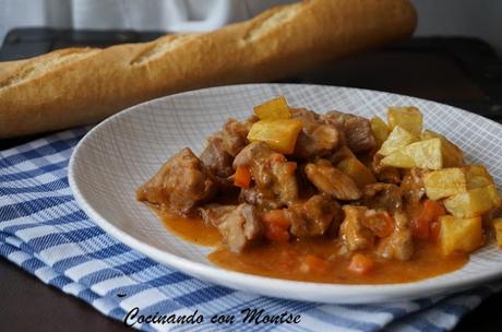 Pavo estofado con patatas