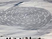 Snow art: arte hombre hielo
