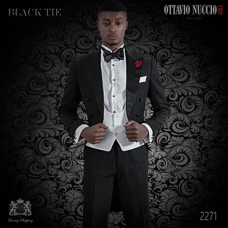 Frac italiano negro slim fit